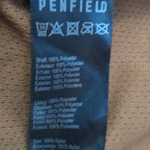 Penfield Size M Plush Lined Zip Front Sleeveless Vest - Picture 12 of 12